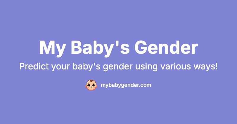 임신 초기 성별 예측 테스트 - 진행중 | My Baby's Gender(마베젠)